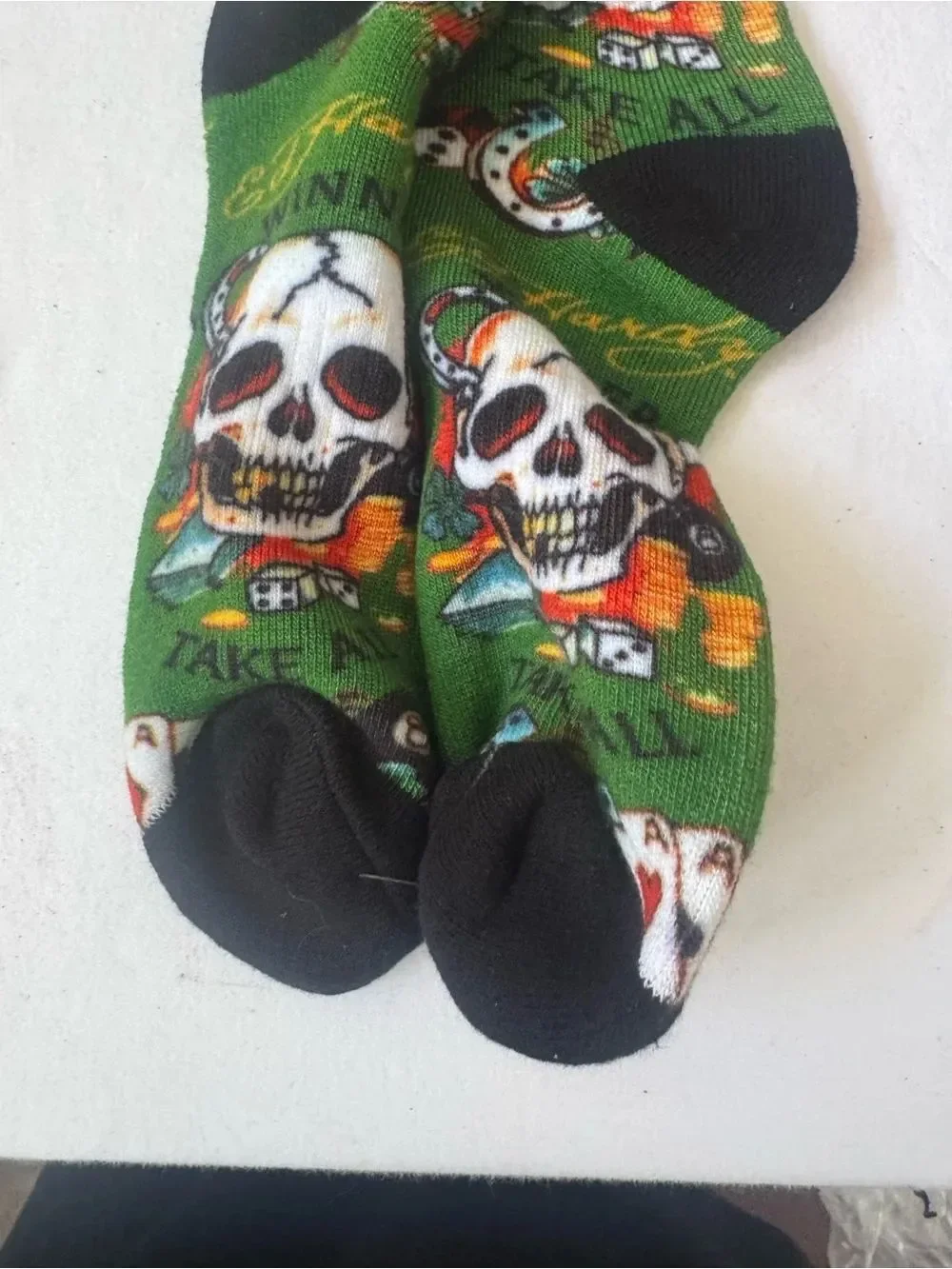 Ex Hardy WINNER TAKE ALL poker socks NEW